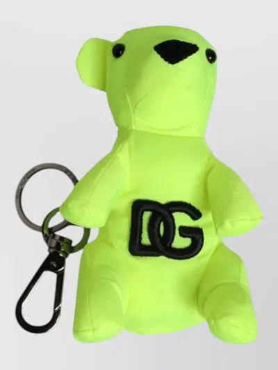Dolce & Gabbana Bear Logo Charm Keyring Clasp In Green