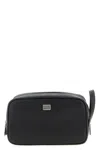 Dolce & Gabbana Structured Calf Leather Beauty Case In Black