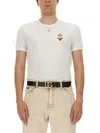 Dolce & Gabbana Bee And Crown Embroidered Tshirt In White