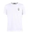 Dolce & Gabbana Bee And Crown Embroidered Tshirt In White