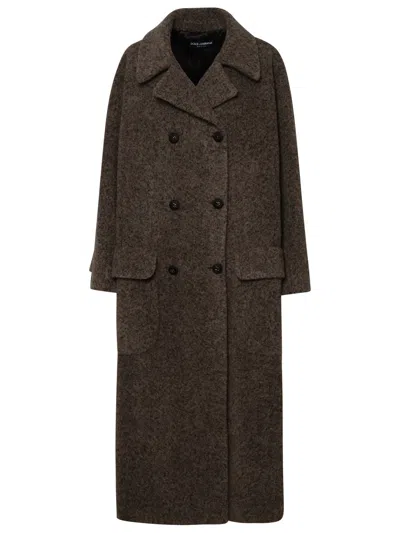 Dolce & Gabbana Women Double-breasted Coat In Brown