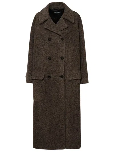 Dolce & Gabbana Beige Alpaca Blend Coat