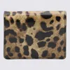 DOLCE & GABBANA BEIGE AND BLACK LEATHER WALLET
