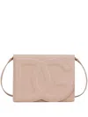 Dolce & Gabbana Dg Logo Crossbody Bag In Calf Leather In Beige
