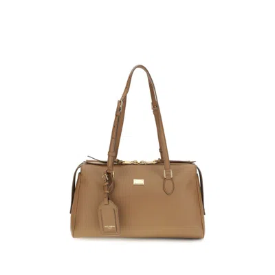 Dolce & Gabbana Beige Calf Leather Bos Taurus Wallet In Brown