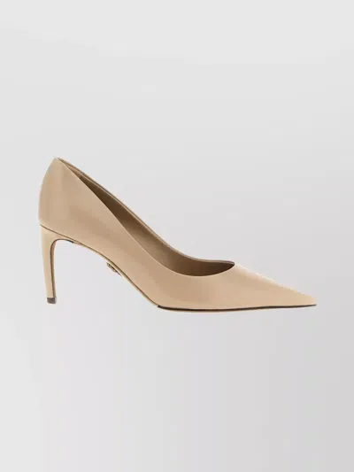 Dolce & Gabbana Beige Calfskin Decollete Devotion In Neutral