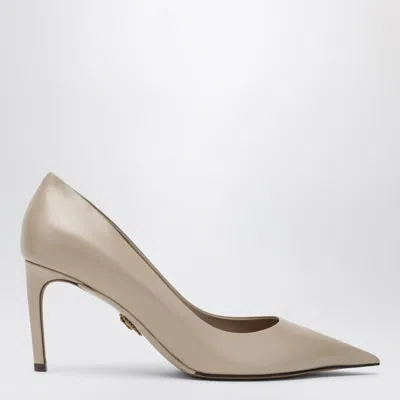 Dolce & Gabbana Devotion 80 Calf Leather Pumps In Neutral