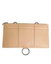 Dolce & Gabbana Beige Calfskin Leather Large Crossbody Card Holder Wallet In Brown