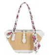 Dolce & Gabbana Borsa A Spalla Coffa Capri In Rafia Con Stampa Floreale Dolce E Gabbana In Multi