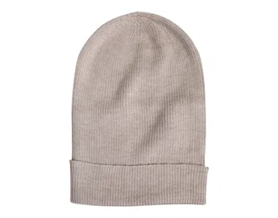 Dolce & Gabbana Beige Cashmere Knitted Winter Beanie Men's Hat
