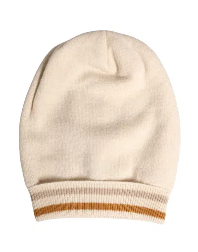 Dolce & Gabbana Beige Cashmere Knitted Women Winter Beanie Hat In Neutral