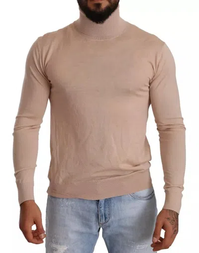 Pre-owned Dolce & Gabbana Beige Cashmere Turtleneck Pullover Men's Sweater ()