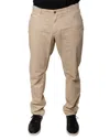 Dolce & Gabbana Beige Cotton Mid Waist Skinny Denim Jeans In Brown