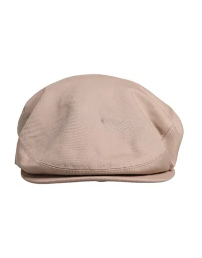 Pre-owned Dolce & Gabbana Beige Cotton Newsboy Capello Cabbie Men's Hat () In Sand