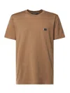 Dolce & Gabbana Cotton Jersey T-shirt With Metal Logo Plaque In Brown