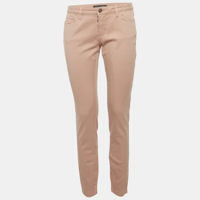 Pre-owned Dolce & Gabbana Beige Denim Mid Rise Jeans M/waist 31" In Sand