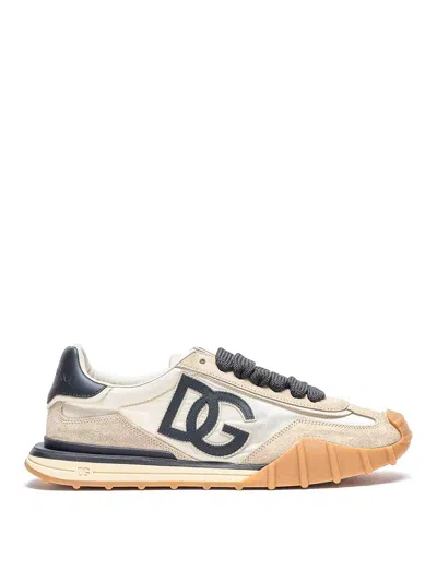 DOLCE & GABBANA BEIGE DG CUSHION SNEAKERS
