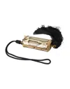 Dolce & Gabbana Beige Exotic Leather Mini Mirror Tassel Make Up Holder Women's Bag In Beige