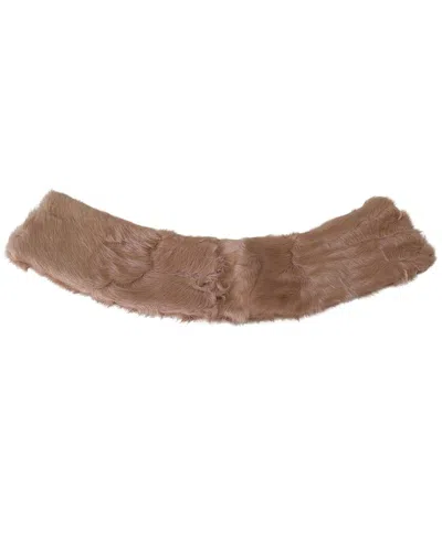 Dolce & Gabbana Beige Fur Neck Collar Lambskin Wom