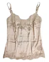 Dolce & Gabbana Beige Lace Silk Satin Tank Lingerie Underwear In Neutral
