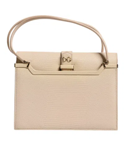 Pre-owned Dolce & Gabbana Beige Leather Ingrid Top Handle Shoulder Women's Bag ()
