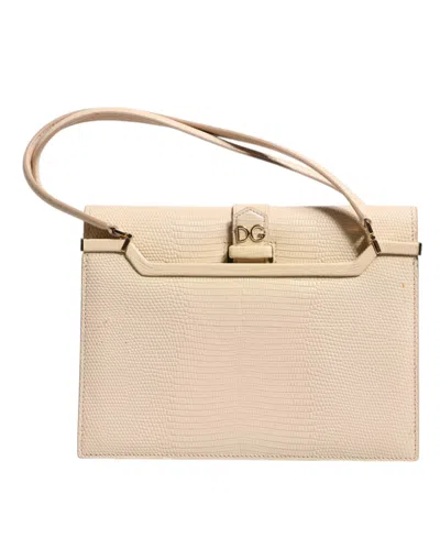 Pre-owned Dolce & Gabbana Beige Leather Ingrid Top Handle Shoulder Women's Bag () In Sand