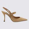 Dolce & Gabbana Stiletto Heel Slingback Pumps In Brown