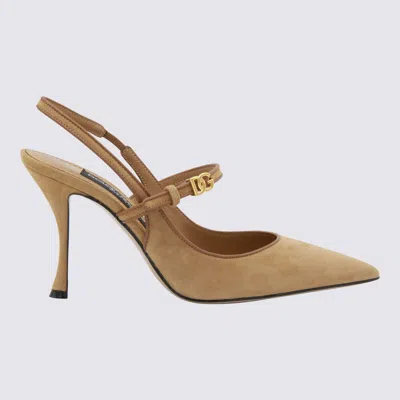 DOLCE & GABBANA BEIGE LEATHER PUMPS