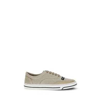 Dolce & Gabbana Men Dg Sailing Linen Sneakers In White