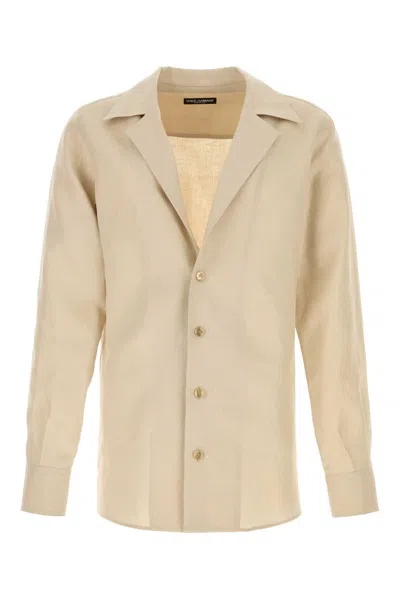 Dolce & Gabbana Beige Linen Shirt