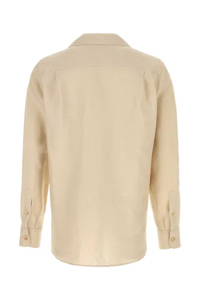 DOLCE & GABBANA BEIGE LINEN SHIRT