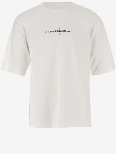 DOLCE & GABBANA BEIGE LOGO T-SHIRT