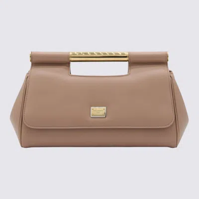 Dolce & Gabbana Beige Medium Leather Top Handle Bag