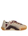 Dolce & Gabbana Beige Neoprene Dg Logo Ns1 Lace Sneakers Shoes In Multi