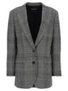 Dolce & Gabbana Grey Single-breasted Jacket With Peak Revers In Wool And Cashmere Woman In Beige