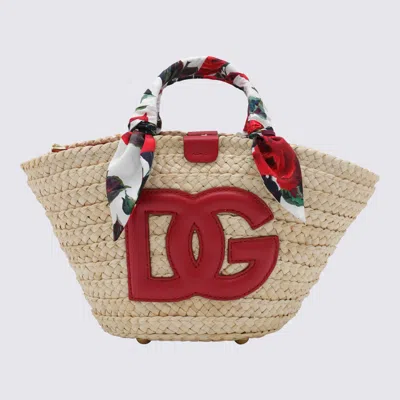 Dolce & Gabbana Beige Raffia Satchel