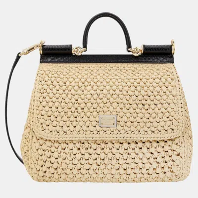 Pre-owned Dolce & Gabbana Beige Sicily Handbag