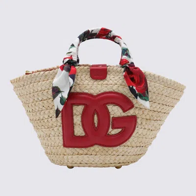 Dolce & Gabbana Beige Raffia Totes