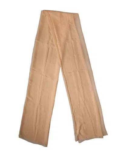 Dolce & Gabbana Beige Silk Neck Wrap Shawl Stole 272cm X 120cm Scarf In Brown