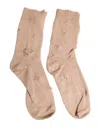 Dolce & Gabbana Beige Solid Stretch Mid Calf Men Socks In Sand