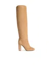 Dolce & Gabbana Beige Suede Boots In Nude