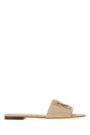 Dolce & Gabbana Slippers Suede Strap Embellished In Brown