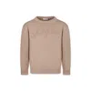 Dolce & Gabbana Beige Sweat For Boy With Logo