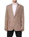 Dolce & Gabbana Beige Taormina Single Breasted Coat Blazer