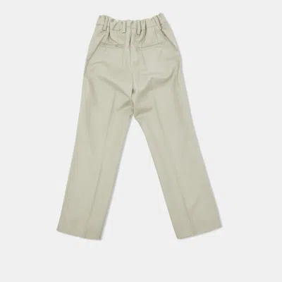 Pre-owned Dolce & Gabbana Beige Wool & Silk Pants 4 Years In Sand
