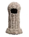 Dolce & Gabbana Beige Wool Knitted Ski Mask Balaclava Hat In Beige