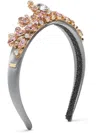 Dolce & Gabbana Crystal-embellished Head Band In White