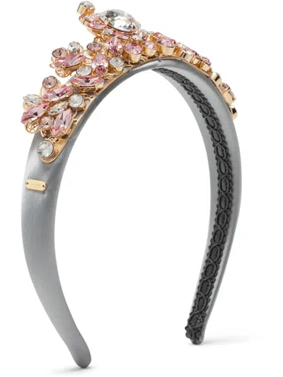 Dolce & Gabbana Kids' Crystal-embellished Head Band In White