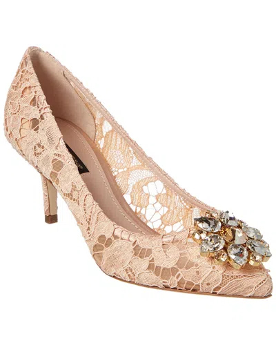 Dolce & Gabbana Woman Pumps Apricot Size 6.5 Textile Fibers In Orange