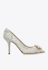 Dolce & Gabbana Bellucci 90 Taormina Lace Pumps In White